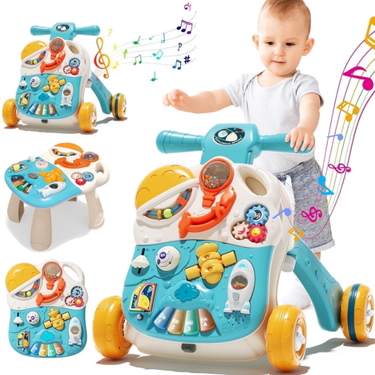 3in1 Baby Musical Walker & Activity Table - Blue